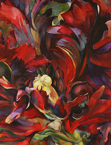 Flower oil painting